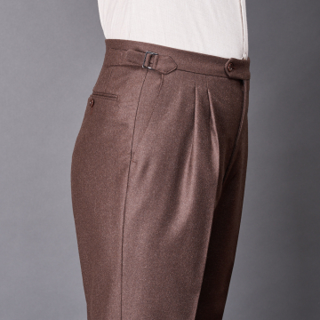 Trousers - Flannel - Brown