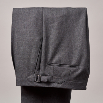 Trousers - Worsted - Grey