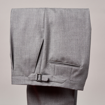 Trousers - Worsted - Light Grey