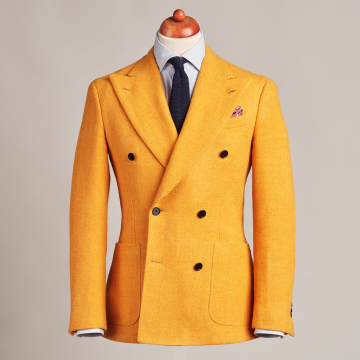 Anzug - Tweed - Gelb